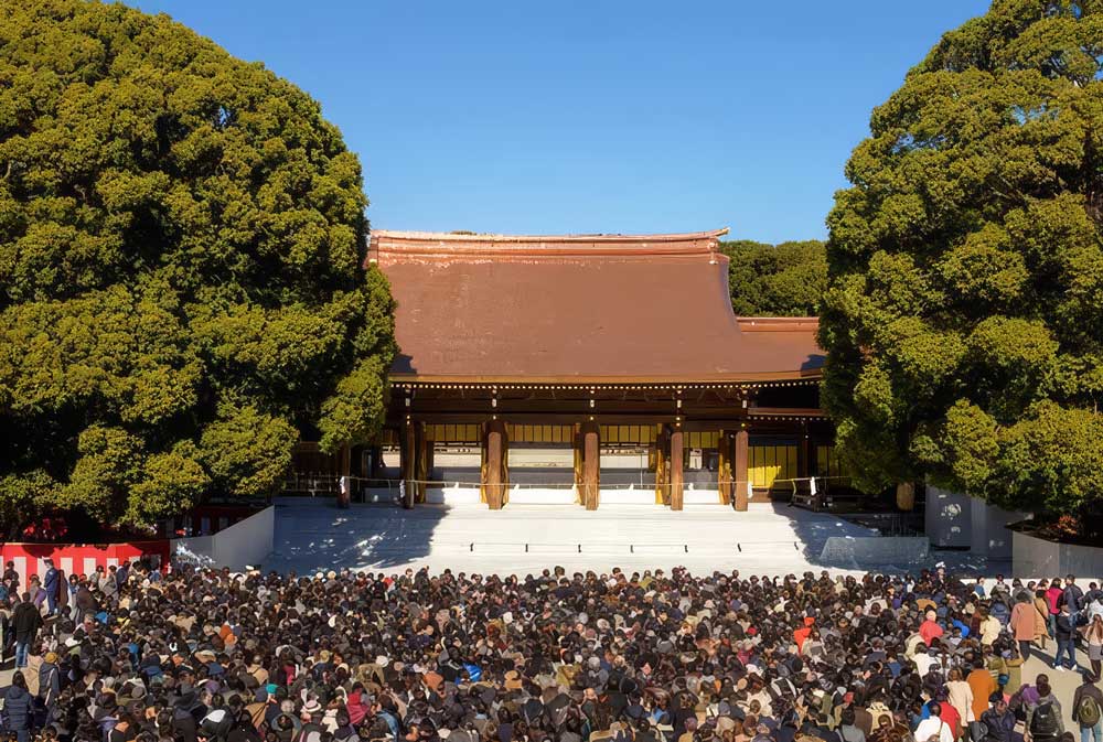 New Year's Hatsumode at Meiji Jingu